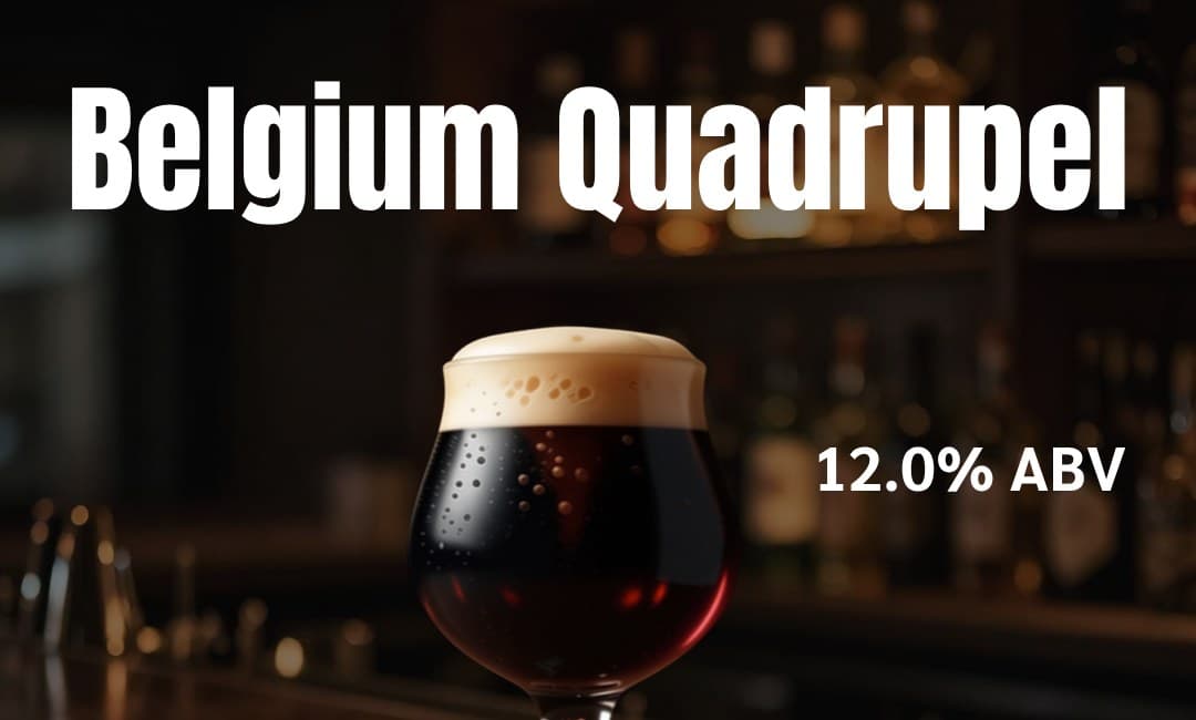 BELGIUM QUADRUPEL beer glass